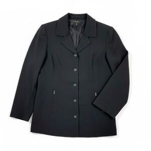 4/$20 Dialogue Black Tailored Stretch Blazer Jacket Size 12